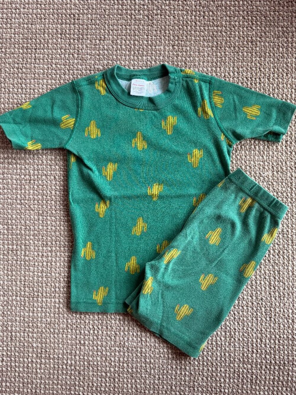 Hanna Andersson Cactus Short Pajama Set Green Size 10